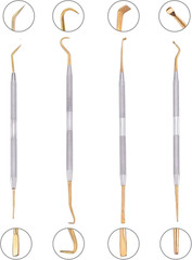 New Stainless Steel Gunsmith Armorer Pick Set Cleaning Picks & Double-End Brushe