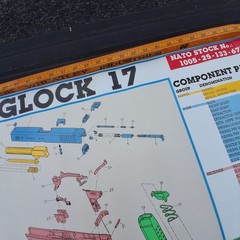 Vintage 1988-90 Glock 17 Gen 2 G17 Armorers Full Size Poster Original 33″x23.5″