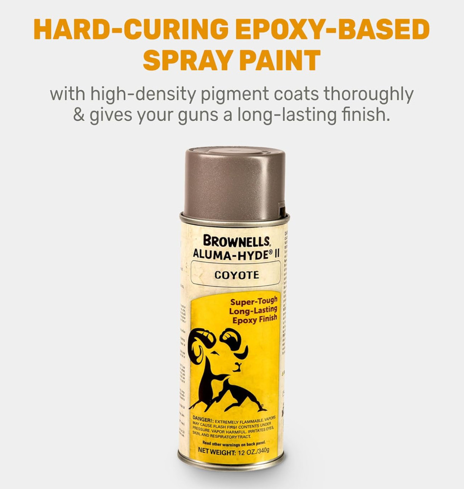 Brownells Aluma-Hyde II Epoxy Based Firearm 12 Ounce (Pack of 1), Coyote