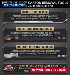 Gun Cleaning Kit Universal Supplies for Rifle Pistol Shotgun with Portable Carry