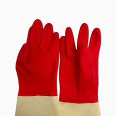 4 Pairs 12” Long Size Medium Non-Slip Grip Latex Gloves Dish Washing Gloves