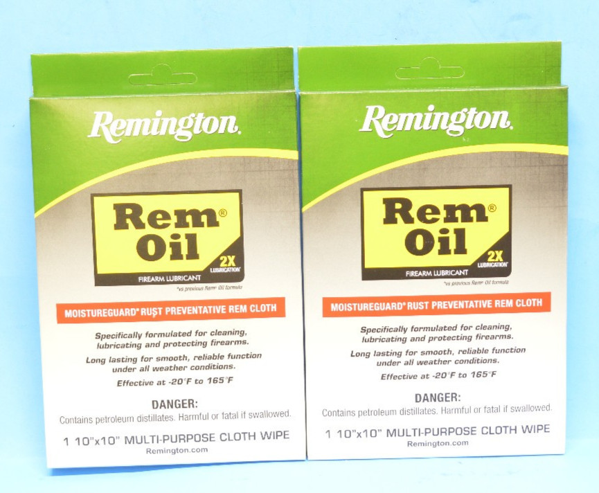 Qty 2 – Remington Cleaning Cloth Rem Oil 10×10″ Moistureguard – 19902