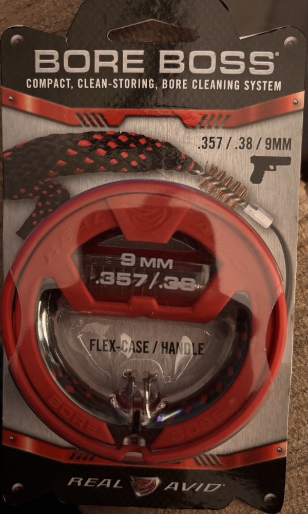 Real Avid Bore Boss Gun Cleaning Snake – For 9mm, 38, and 357 pistols. New
