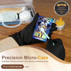 17-in-1 Card Cleaning Kit, Card Care Polishing Restoration with Plastic Case