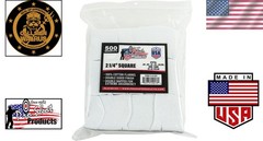 Pro-Shot Double-Napped Gun Cleaning Patches – 100% Cotton, Maximum Solvent Hold