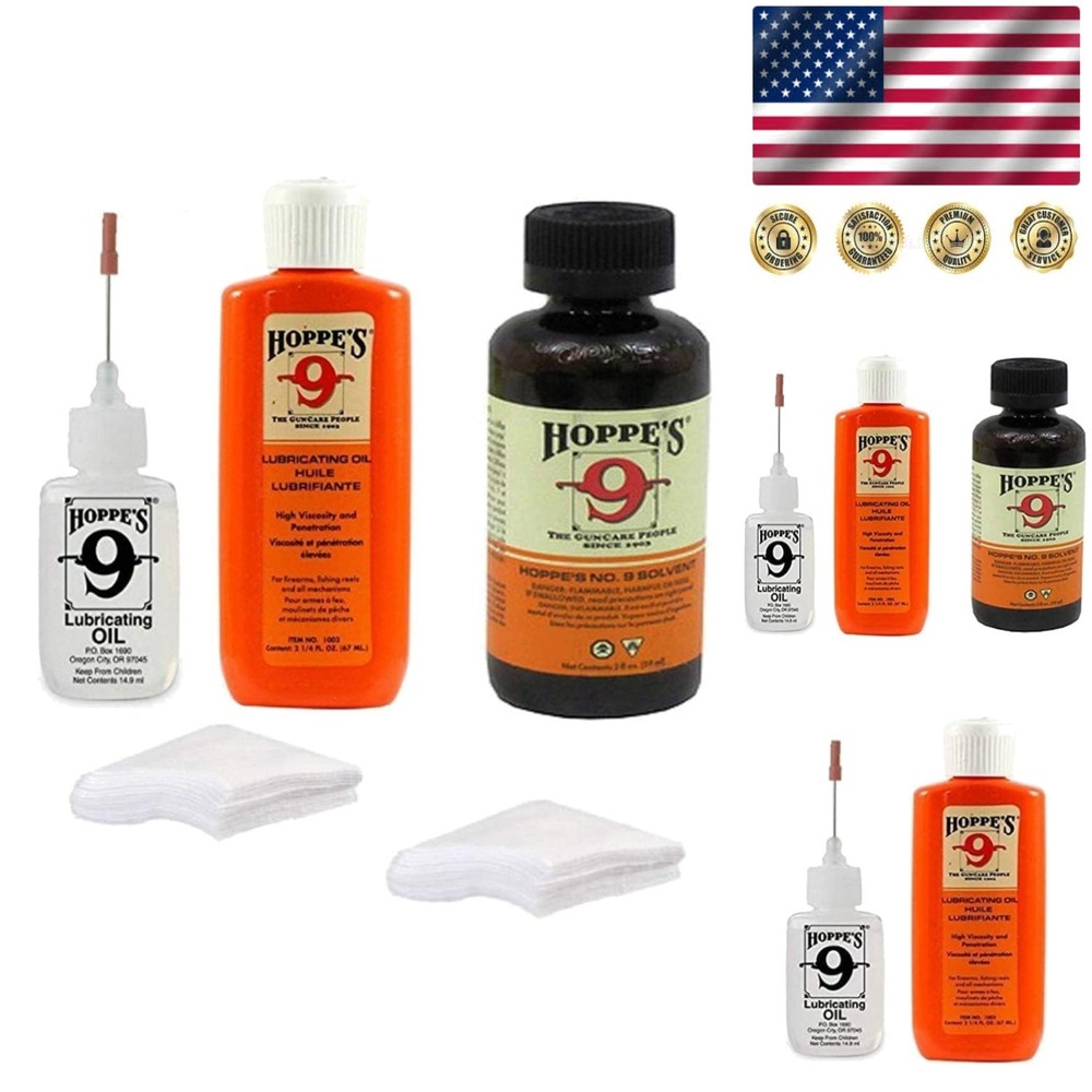 Essential Firearm Maintenance Kit: No. 9 Cleaner, Oil & Patches Combined