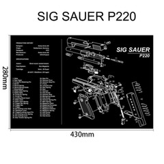 11”x17” For Sig Sauer P220 Gun Pistol Cleaning Mat Mouse Pad Man Dad father Gift