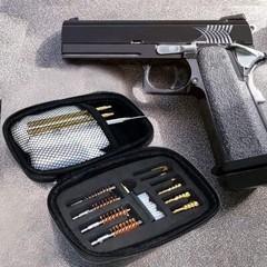 Gun Cleaning Kit Bronze Chamber Brush and Brass Holster Adapter