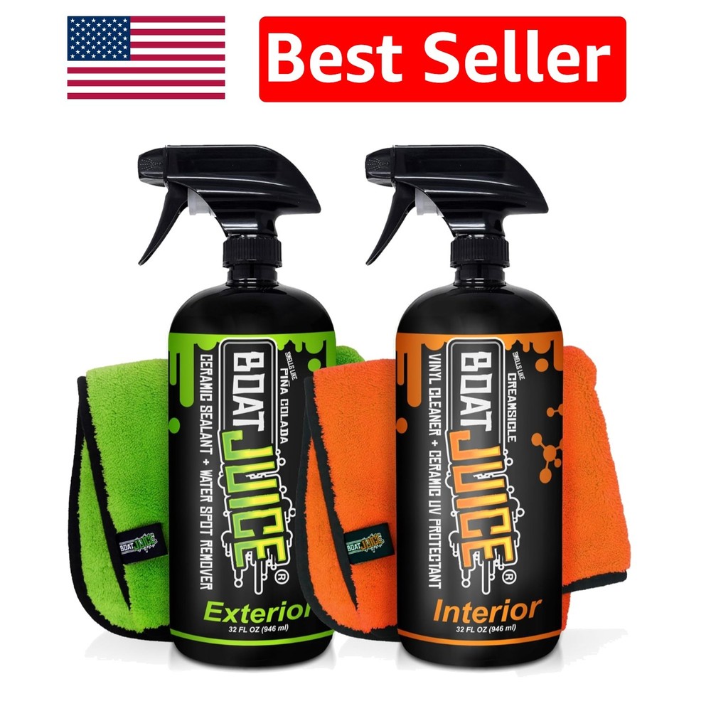 32oz Boat Cleaner Kit: Powerful Streak-Free Water Spot Remover & Interior Spray