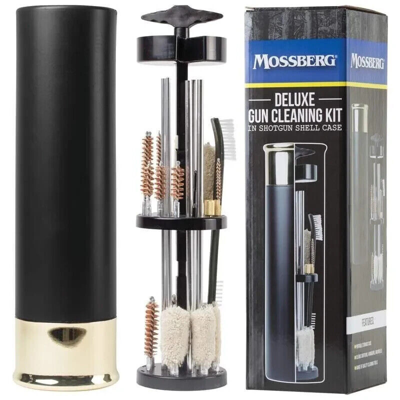 Mossberg Deluxe Gun Cleaning Kit with Shotgun Shell-Shaped Storage Case