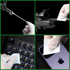Gun Cleaning Supplies 1500Pcs Gun Cleaning Patches+200PCS Gun Cleaning Swab