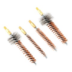 .22 .30 Cal Rifle Gun Phosphor Bristle Bronze Bore Chamber Brush Kit 50x Patches