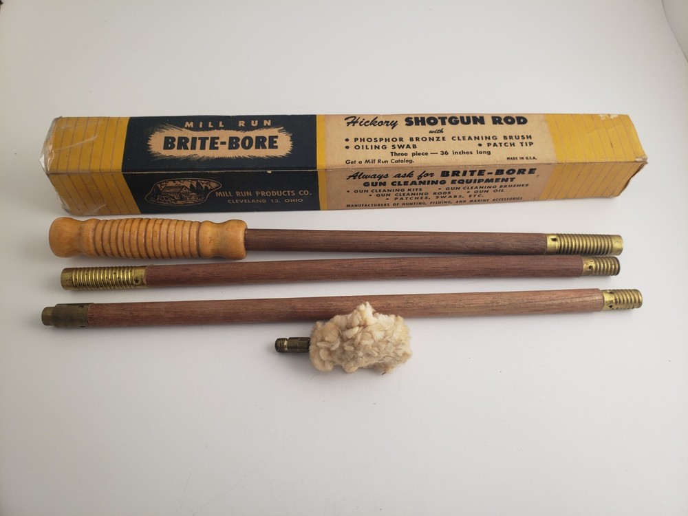 Vintage Mill Run Brite-Bore Hickory Shotgun Rod 3 Piece Rare!