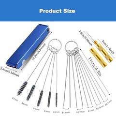 Carburetor Cleaning Kit, 13 Wires + 10 Needles + 5 Brushes + 1 Pick, Premium
