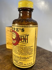Vintage 1937 Hoppe’s Nitro Powder Solvent No. 9, Bottle Only/No Contents