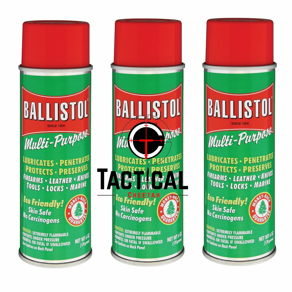Multipurpose Ballistol, 3 Cans of 6 oz Spray Gun Cleaning Lubricant USA Made &