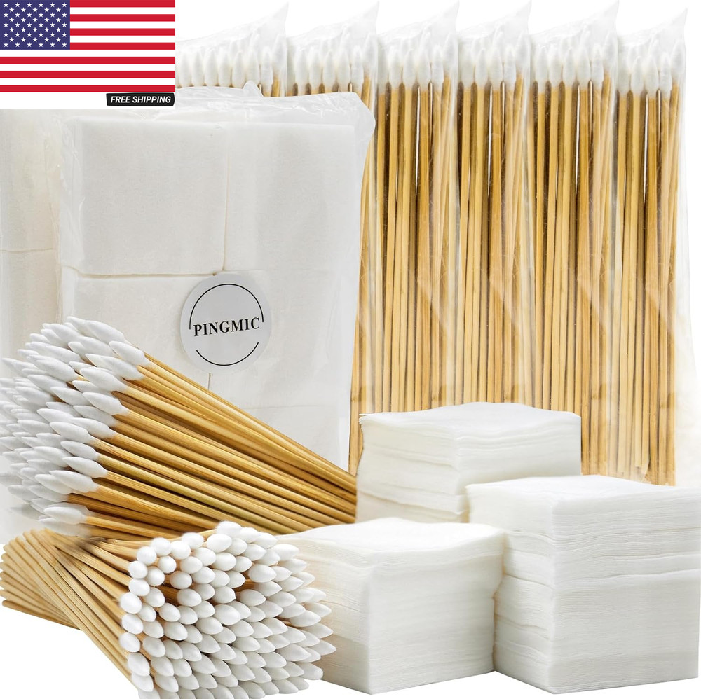 Gun Cleaning Supplies – Gun Cleaning Patches and Long Cotton Swabs Set, 6″ Cotto