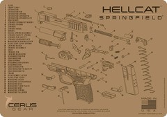 Springfield HELLCAT Armorers Cleaning Mat Cerus Gear PREMIUM Made in USA FDE