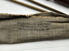 Vintage Gunslick .22 Cal Rifle Cleaning Rod Set Brass Wood Handle Bag USA NJ