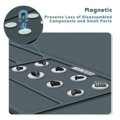 Gun Cleaning Mat with Magnetic Features, Anti-Slip Rubberized Workbench Protecto