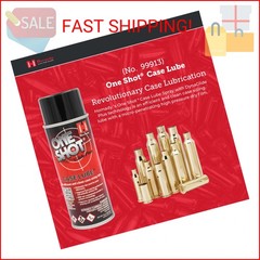 Hornady One Shot Case Lube, 10 oz / 14 fl oz – Aerosol Dry Lube, with DynaGlide