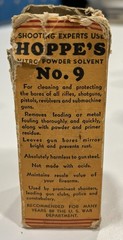 VTG HOPPE’S No. 9 Nitro Powder Solvent Glass Bottle 3/8 Ths Full (PRE BAR CODE)