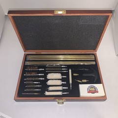 Gunmaster Universal Gun Cleaning Kit in Wood Case Never Used Bore Cleaning Brush