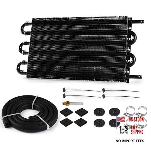 5/16″ Transmission Oil Cooler, Aluminium 6 Pass Tube and Fin Cooler Kit 6 Row