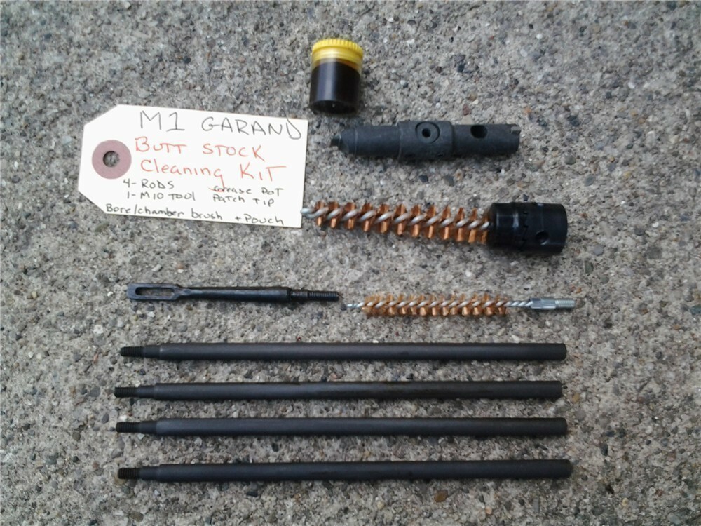 M1 Garand Buttstock Cleaning Kit with grease pot