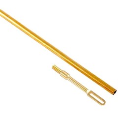 Dewey One-Piece 24” Brass Loop Rod #8-32 Thread W/ Slotted Tip – Made In USA