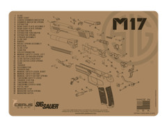 For Sig Sauer M17 P320 PREMIUM Armorers Cleaning Bench Mat Made in USA FDE