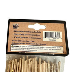 Mil-Spec Gun Cleaning Cotton Swabs 100 Pack 6 in Wood Handle Industrial Grade