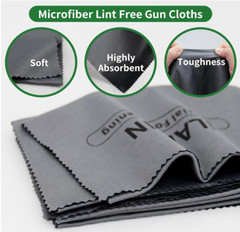 6Pack 12×12″ Microfiber Gun Cleaning Cloth Firearm Polishing Rag Lint Free Large