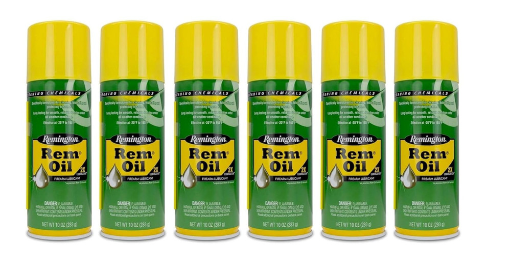 Lot Of 6 Remington Rem Oil 2x Spray Aerosol Gun Cleaning Lubricant 10 Oz 24027