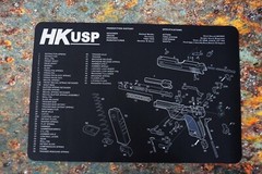 Gun Cleaning Mat for HK USP heckler & koch Breakdown Schematics Parts Diagram