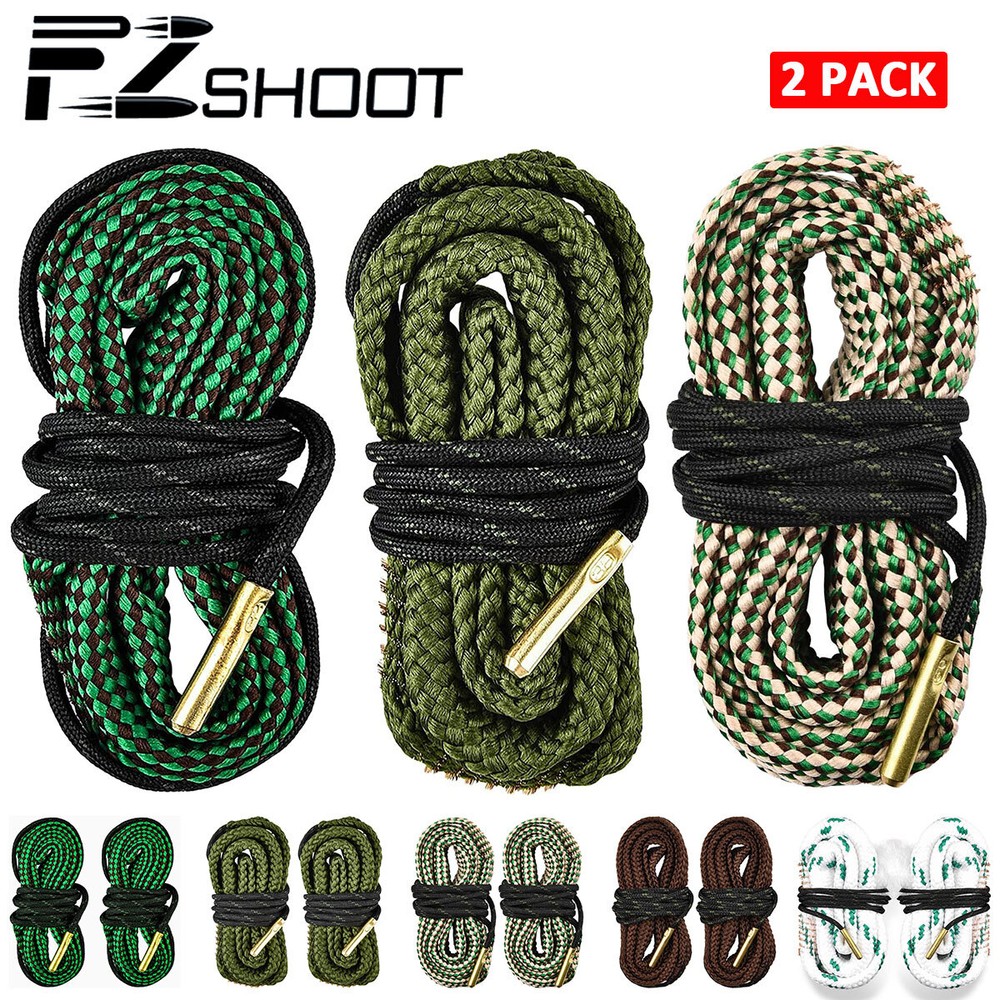 2 PCS Gun Clean Reusable Bore Rope For .223/22/9mm/38/12/20GA/243/303/308