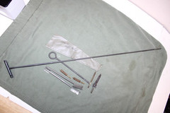 US Military Issue Rifle and Pistol Gun Cleaning Kit A2 Buttstock Pouch .223 5.56