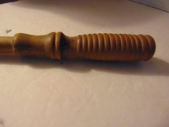 38″ ANTIQUE WOODEN/BRASS RIFLE CLEANING ROD…NO MAKER–GOOD CONDITION