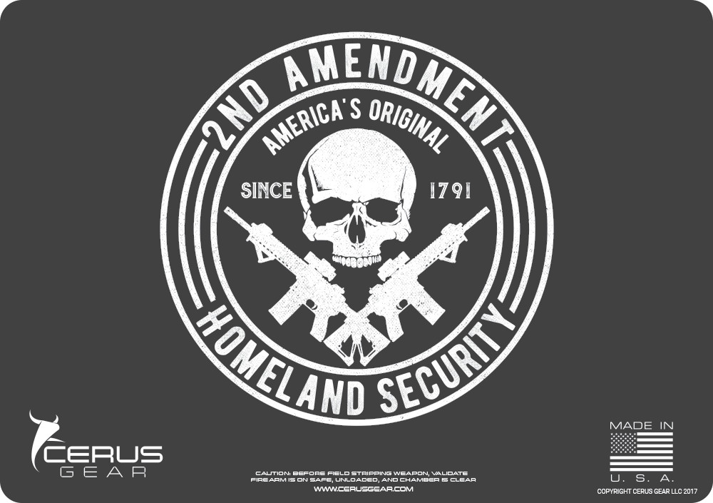 2ND Amendment Pro Mat Handgun Gun Cleaning Mat Cerus Gear Grey
