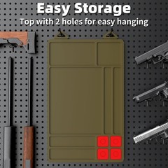 ” Pistol Gun Cleaning Mat, Thick Pad with Magnetic OD Green”
