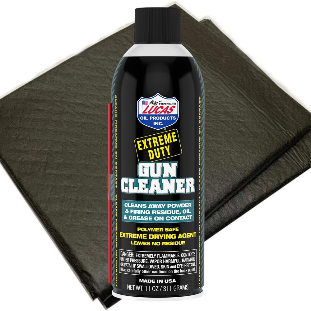 Lucas Oil Aerosol Gun Cleaner Contact Cleaner 11oz Can with Pads and Straw