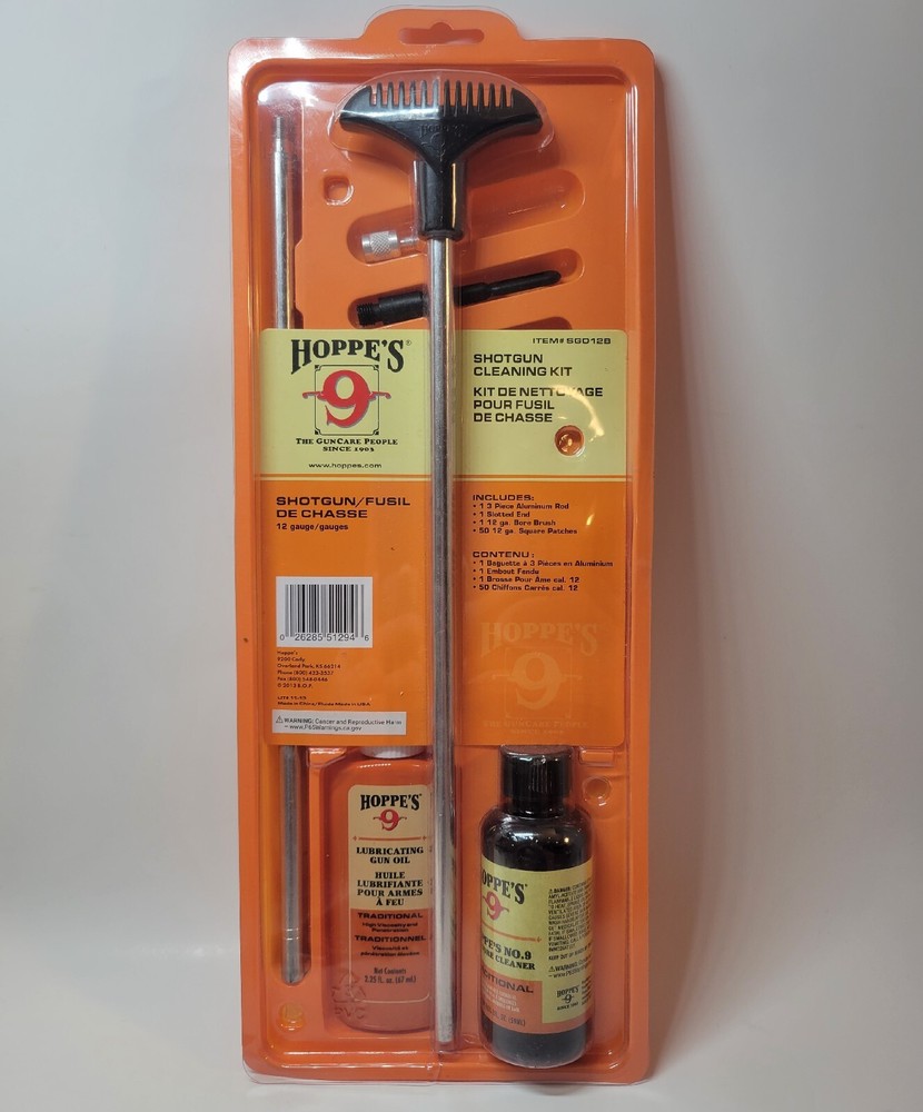 Hoppe’s 12 Gauge Shotgun Cleaning Kit Clamshell Item # SGO12B NEW