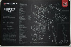 Tekmat Beretta 92 Gun Cleaning Bench Mat 11×17 inches Neoprene New