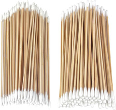 200/400 Pcs Gun Cleaning Swabs with Double Pointed Tips, 6 Inch Sturdy Bamboo St