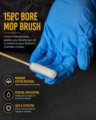 22 Cal Gun Cleaning Brush Kit,Bore Brush for Shotgun,Pistol,Rifle,Bore Mop Kit