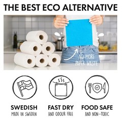 SUPERSCANDI 10-Pack Biodegradable Compostable Reusable Cleaning Cloths