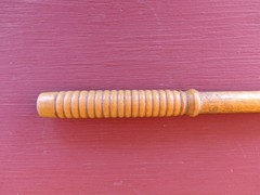 VINTAGE HIBBARD WOOD & BRASS SHOTGUN CLEANING ROD 2 PIECES 37″ TOTAL LENGTH