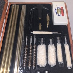 Gunmaster Universal Gun Cleaning Kit in Wood Case Never Used Bore Cleaning Brush
