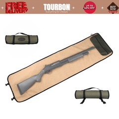 Tourbon Gun Cleaning Mat Rollup Pad Rifle Shotgun Clean Kits Pocket Fleece Lined