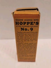 Vintage Hoppe’s No. 9 Nitro Powder Solvent Glass Bottle with Box and Instruction